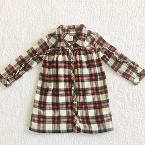 Baby gap christmas girls plaid dress holiday cotton